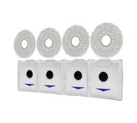 Lot de 4 chiffons réutilisables pour robot Ecovacs N30 Pro | Lot de 4 sacs à poussière, design auto-scellant, anti-fuite, confinement, pour un ajustement parfait pour N30 PRO