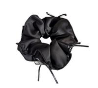 Lot de 4 chouchous à cheveux tendance avec nœud en ruban, couleur unie, pour femmes et filles