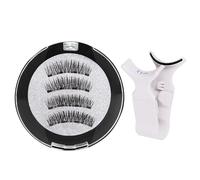 Lot de 4 cils magnétiques | Cils magnétiques naturels | 4 cils magnétiques manga réutilisables avec applicateur forte tenue naturelle sans colle