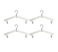 Lot de 4 cintres de voyage pliables en ABS, légers et portables pour vêtements et chaussettes, conçus pour optimiser l'espace et garder les vêtements organisés (blanc)