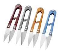 Lot de 4 ciseaux à fil tranchants en acier inoxydable - Ciseaux de couture universels - Mini ciseaux pour couper avec précision le fil et le fil - Ciseaux de bricolage et d'entretien des plantes