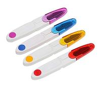 Lot de 4 ciseaux de couture portables en forme de U pour broderie et point de croix avec housse de sécurité, couleur aléatoire