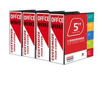 Lot de 4 classeurs professionnels à 3 anneaux en D de 12,7 cm, dossier de présentation pour pages standard de 21,6 x 27,9 cm avec poches, classeur noir durable et solide