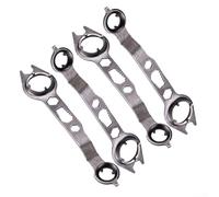 Lot de 4 clés à écrou à bride réglable, 4 pièces, clés spéciales pour accessoires de meuleuse d'angle, fabriquées en acier 65, poignée ergonomique, design compact pour atelier et usage domestique