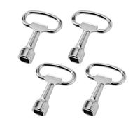Lot de 4 clés carrées de 8 mm - Clé à mandrin ouille ouille - Clé universelle en alliage de zinc - Pour compteur d'eau à gaz, boîte - Clé universelle d'angle