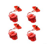 Lot de 4 clés de sécurité pour tapis de course, interrupteur E-Stop magnétique avec clip pour jogging, marche, exercice, bouton d'arrêt en plastique rouge, compatible avec les machines standard