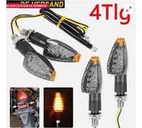 Lot de 4 clignotants LED 12 V pour moto, feux clignotants homologués E, mini feux universels pour scooter