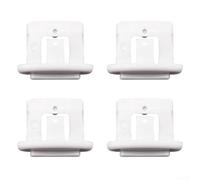 Lot de 4 clips d'arrêt de lave-vaisselle WD12X10304 - Capuchon de rail arrière pour panier - Support de support en plastique blanc pour modèles GE