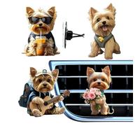 Lot de 4 clips de désodorisant pour grille d'aération de voiture, diffuseur de parfum acrylique 2D avec masse parfumée solide - Pour camion, SUV, remorque, climatisation maison, cuisine, intérieur