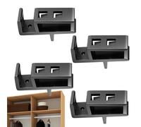Lot de 4 clips de fermeture pour armoire - Dispositif biseauté - 15-20 mm - Pour bureau à domicile, portes d'armoire, support de tiroir