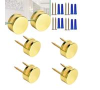 Lot de 4 clips de fixation pour miroir, dorés, support de miroir, entretoises, mise à niveau de la fixation à double vitre, pour miroirs, images en verre, images acryliques, photos