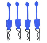 Lot de 4 clips de fixation universels pour carrosserie de voiture télécommandée, durables, pour ARRMA Axial SCX10, Traxxas TRX4, D90, GEN8, en gel de silice et fer, 7,6 cm (Bleu foncé)