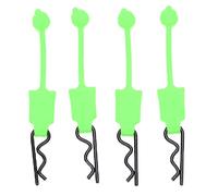 Lot de 4 clips de fixation universels pour carrosserie de voiture télécommandée, durables, pour ARRMA Axial SCX10, Traxxas TRX4, D90, GEN8, en gel de silice et fer, 7,6 cm (Vert)