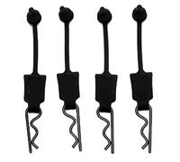 Lot de 4 clips de fixation universels pour carrosserie de voiture télécommandée, durables, pour ARRMA Axial SCX10, Traxxas TRX4, D90, GEN8, en gel de silice et fer, 7,6 cm (Noir)