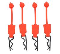 Lot de 4 clips de fixation universels pour carrosserie de voiture télécommandée, durables, pour ARRMA Axial SCX10, Traxxas TRX4, D90, GEN8, en gel de silice et fer, 7,6 cm (Rouge)
