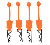 Lot de 4 clips de fixation universels pour carrosserie de voiture télécommandée, durables, pour ARRMA Axial SCX10, Traxxas TRX4, D90, GEN8, en gel de silice et fer, 7,6 cm (Orange)