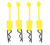 Lot de 4 clips de fixation universels pour carrosserie de voiture télécommandée, durables, pour ARRMA Axial SCX10, Traxxas TRX4, D90, GEN8, en gel de silice et fer, 7,6 cm (Jaune)