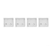 Lot de 4 clips de rideau de douche coupe-vent en ABS pour salle de bain pour minimiser le mouvement du rideau et contenir l'eau latérale de douche