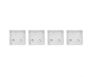 Lot de 4 clips de rideau de douche transparents en ABS pour installation latérale, coupe-vent, anti-éclaboussures, autocollants pour salle de bain standard, faciles à installer, 5 x 45 cm, invisibles