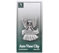 Lot de 4 clips pour pare-soleil Angel Never Drive Faster Father - Accessoires de voiture - Cadeau religieux pour parents, famille, amis, adolescents, nouveaux et vieux conducteurs (4 pièces)