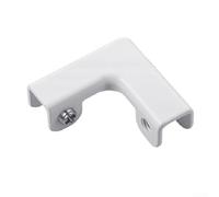 Lot de 4 clips réglables à 90 degrés pour étagères d'armoire à vin, pinces de panneau en verre en métal avec maintien sûr, ensemble de quincaillerie de porte blanche pour vitrines et meubles de maison