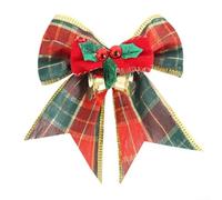 Lot de 4 clochettes en forme de trompette de Noël imitation chanvre pour des décorations festives élégantes (B et B)