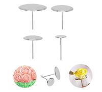Lot de 4 clous en forme de fleur, 4 tailles pour décoration de gâteau, accessoire patisserie professionnel