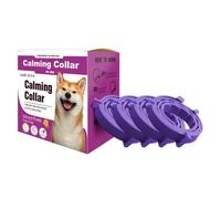 Lot de 4 colliers apaisants réglables pour chiens et chats, soulage l'anxiété pour chiens, collier imperméable pour chien, pour orages, feux d'artifice, visites chez le vétérinaire (violet, taille du