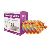 Lot de 4 colliers apaisants réglables pour chiens et chats, soulage l'anxiété pour chiens, collier imperméable pour chien, pour orages, feux d'artifice, visites chez le vétérinaire (coloré, taille