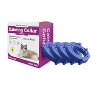 Lot de 4 colliers apaisants réglables pour chiens et chats, soulage l'anxiété pour chiens, collier imperméable pour chien, pour orages, feux d'artifice, visites chez le vétérinaire (bleu, taille chat
