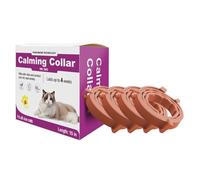 Lot de 4 colliers apaisants réglables pour chiens et chats, soulage l'anxiété pour chiens, collier imperméable pour chien, pour orages, feux d'artifice, visites chez le vétérinaire (orange, taille