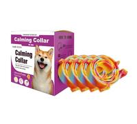 Lot de 4 colliers apaisants réglables pour chiens et chats, soulagement de l'anxiété pour chiens, collier imperméable pour chien, pour orages, feux d'artifice, visites chez le vétérinaire (coloré
