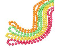 Lot de 4 colliers de perles fluo de 85 cm, en 4 couleurs, rose, vert, jaune et orange - Bijoux tendance des années 80 pour raves, fêtes UV et festivals costumés, bijoux tendance funky des années 80