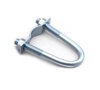 Lot de 4 colliers de serrage à étrier en U, galvanisés, pour tubes 32x50 mm avec écrous (système échappement auto)