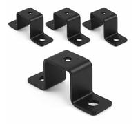 Lot de 4 colliers de serrage carrés en forme de U, support de fixation murale pour poteau de clôture adapté pour tuyaux d'eau, balustrade de balcon, balustrade d'escalier (4 pièces de 2,5 cm)