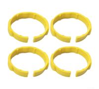 Lot de 4 colliers de serrage coudés pour aspirateurs Karcher série NT20 30 WD1-4 MV3-MV6 Remplace la pièce 2.863-012.0 - Connecteur de tuyau d'aspiration - Gris/jaune (jaune)