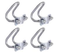Lot de 4 colliers de serrage croisés en zinc galvanisé pour tubes de 81,3 x 63,5 cm, supports de tuyau en U, prend en charge les tuyaux de diamètre maximum, pour jardin, serre, chambre d'enfant