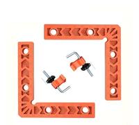 Lot de 4 colliers de serrage d'angle à 90 degrés pour le travail du bois, jauge de positionnement à angle droit précis en ABS avec boîte de rangement, résistant aux rayures et antidérapant pour coins