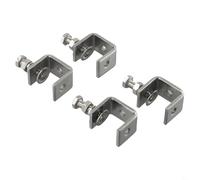 Lot de 4 colliers de serrage en C en acier inoxydable pour traitement du métal et utilisation automobile, cadre en acier malléable moulé robuste avec design de faisceau en I pour un serrage solide