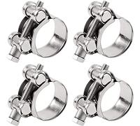 Lot de 4 colliers de serrage en T pour tuyau de 23 à 25 mm en acier inoxydable 304