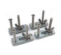 Lot de 4 colliers de serrage en T réglables M6 CNC pour défonceuse à bois Compatible avec gravure 3018