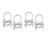 Lot de 4 colliers de serrage pour antenne double - Support à mâchoire en V - Boulons en U - Matériel de montage de tuyau pour antenne WiFi, antenne TV
