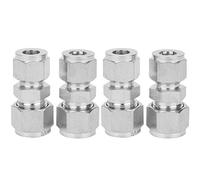 Lot de 4 colliers de serrage pour ponceuse à air comprimé - 304-Edelstahl, auslaufsicherer Rohrverbinder mit mittlerem Karton-Design für Wasser-, Gas- und (F3/8-F1/2)