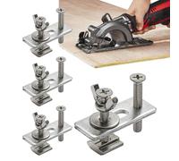 Lot de 4 colliers de serrage pour scie à de presse en T - Matériel de machine à graver, colliers de serrage d'établi, kit de maintien M6, outil de travail du bois pour le travail du bois