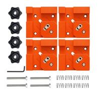 Lot de 4 colliers de serrage pratiques à angle de 90° pour montage rapide d'armoires - Pinces en polycarbonate renforcé de fibre de verre