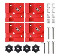 Lot de 4 colliers de serrage pratiques à angle de 90° pour montage rapide d'armoires - Pinces en polycarbonate renforcé de fibre de verre