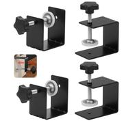 Lot de 4 colliers de serrage réglables en acier pour installation avant d'armoire et de tiroir, clips de panneau robustes pour le travail du bois et du métal