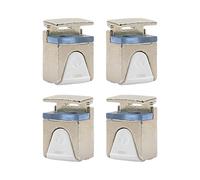 Lot de 4 colliers de serrage réglables en alliage de zinc pour panneau de verre de 10 à 12 mm avec vis de verrouillage sécurisées