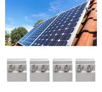 Lot de 4 colliers de serrage sur pied en alliage d'aluminium pour fixation de toits solaires, photovoltaïques ou pliés