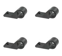 Lot de 4 Colliers Déportés d'Espagnolette - Composite Noir ou Blanc - Diam. Ø14 - Entraxe 20 mm - Lacet pour Barre de Volet Battant - Accessoire fermeture - à Visser - Fabrication Française (Noir)